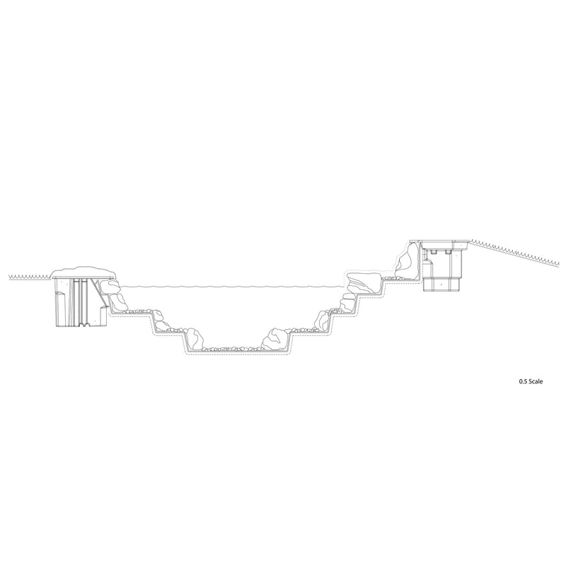 Skimmer with 14" Weir, 15000 GPH Installation Illustration Example
