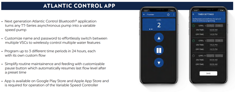 TidalWave Variable Speed Controller Atlantic Control App