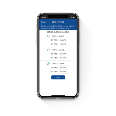 InfiColor Smart Module Atlantic Control App Zone Settings