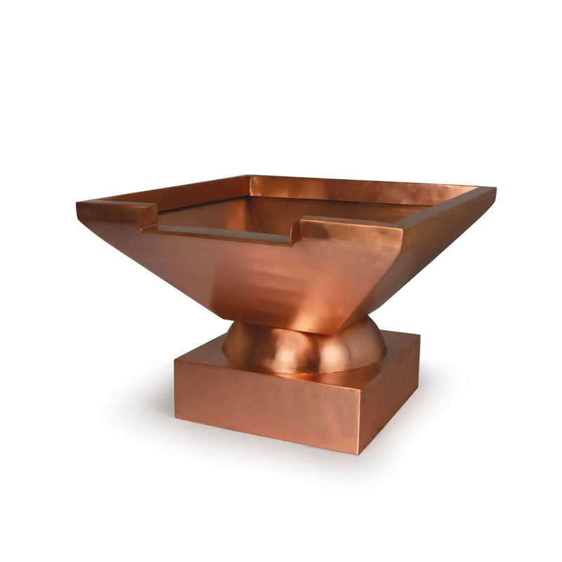 Copper Pedestal for Copper Bowls pedestal with square bowl
