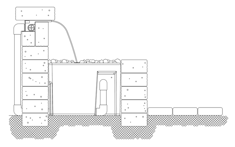 36" Basin Kit installation illustration example