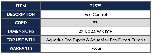 Eco Control Product Chart