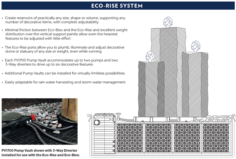 12" Eco-Rise Water Feature Riser diagram
