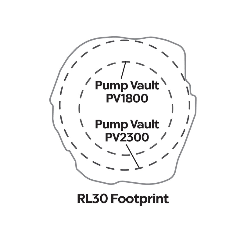 Small Rock Lid - Mountain diagram for use with Pump Vault