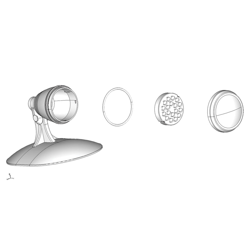 Warm White Single Pond Light Kit - 1 Watt product component exploded view illustration