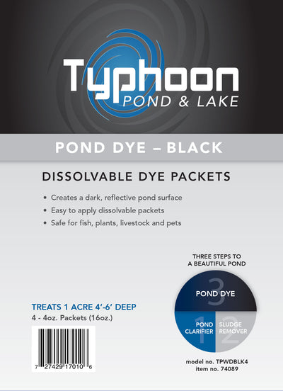 Pond Dye - 4 Pack Black Front of Packaging