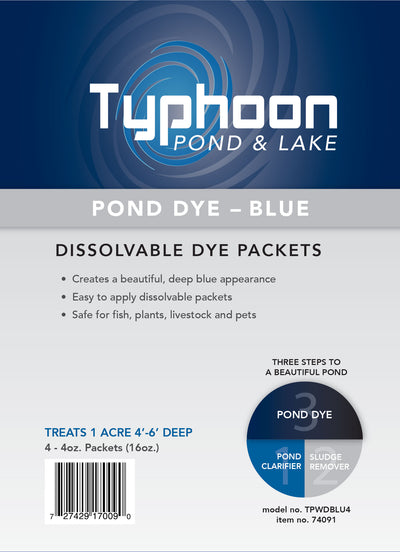 Pond Dye - 4 Pack Blue Front of Packaging
