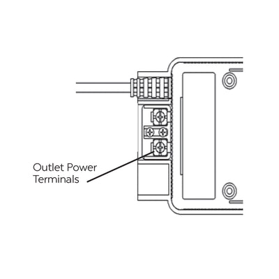 Transformer - 150 Watts outlet power terminals illustration
