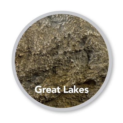 Medium Rock Lid - Great Lakes Up close view of texture