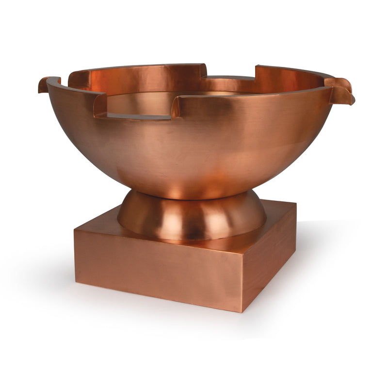 26" Copper Bowl w/ (4) 6" Spillways - Additional Angle