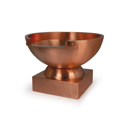 26" Round Copper Bowl, 12" Spillway - Additional angle 