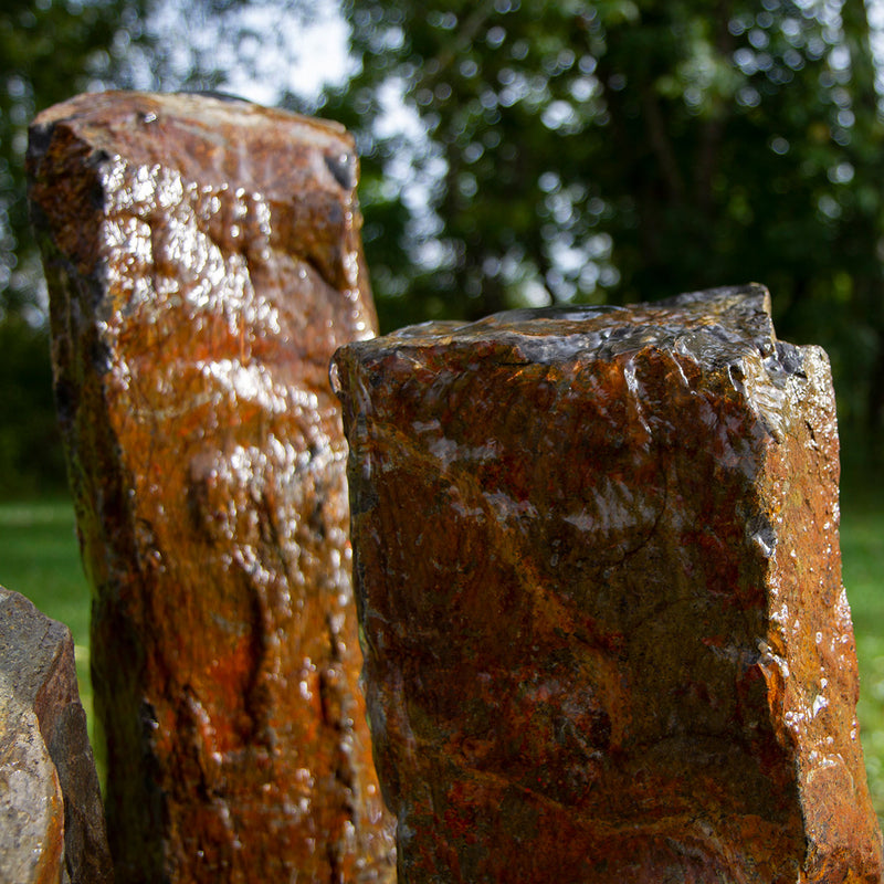 24" Natural Basalt Column Up close in use