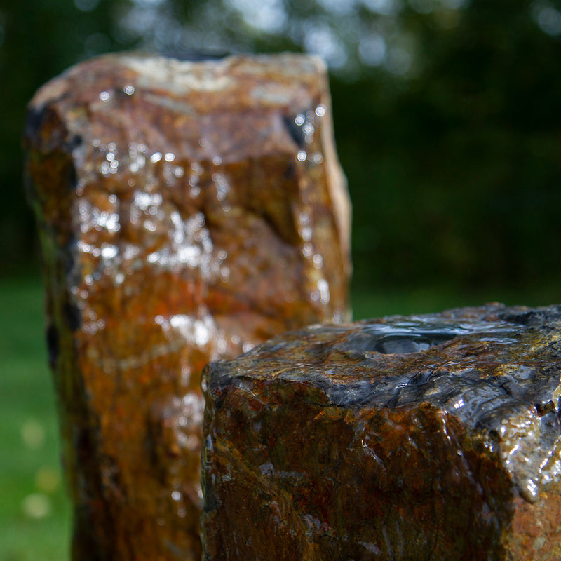 36" Natural Basalt Column In use Up close
