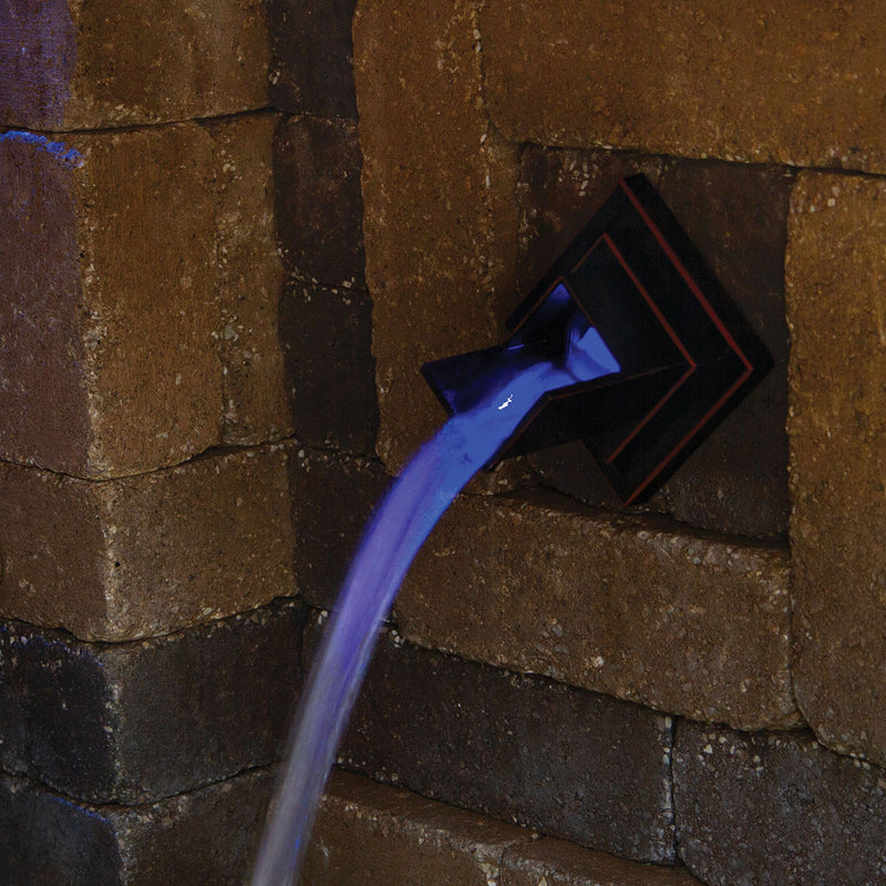 Bronze-Finish Verona Wall Spout In use up close
