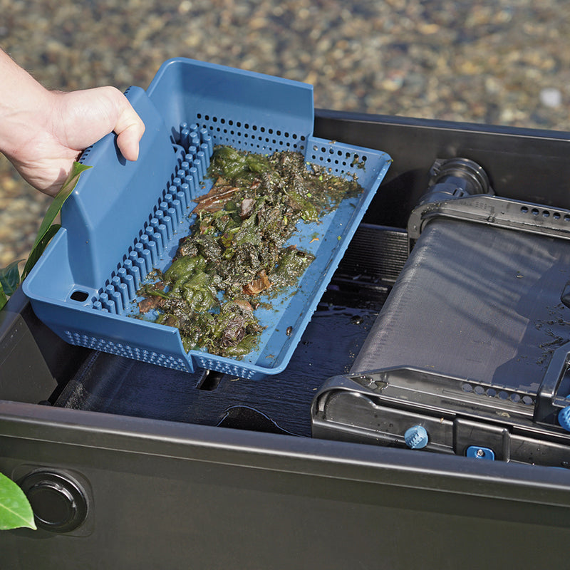 BioTec Screenmatic² 18000 separates coarse debris into removable tray