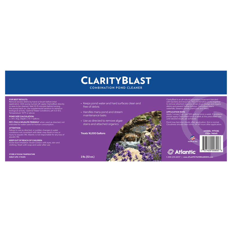 ClarityBlast 2 lb. Product label