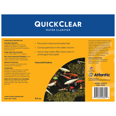 QuickClear 16 oz. Product label