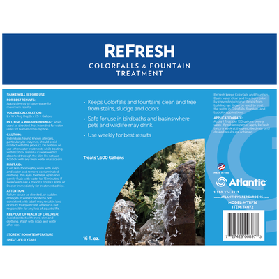 ReFresh 16 oz. Product label