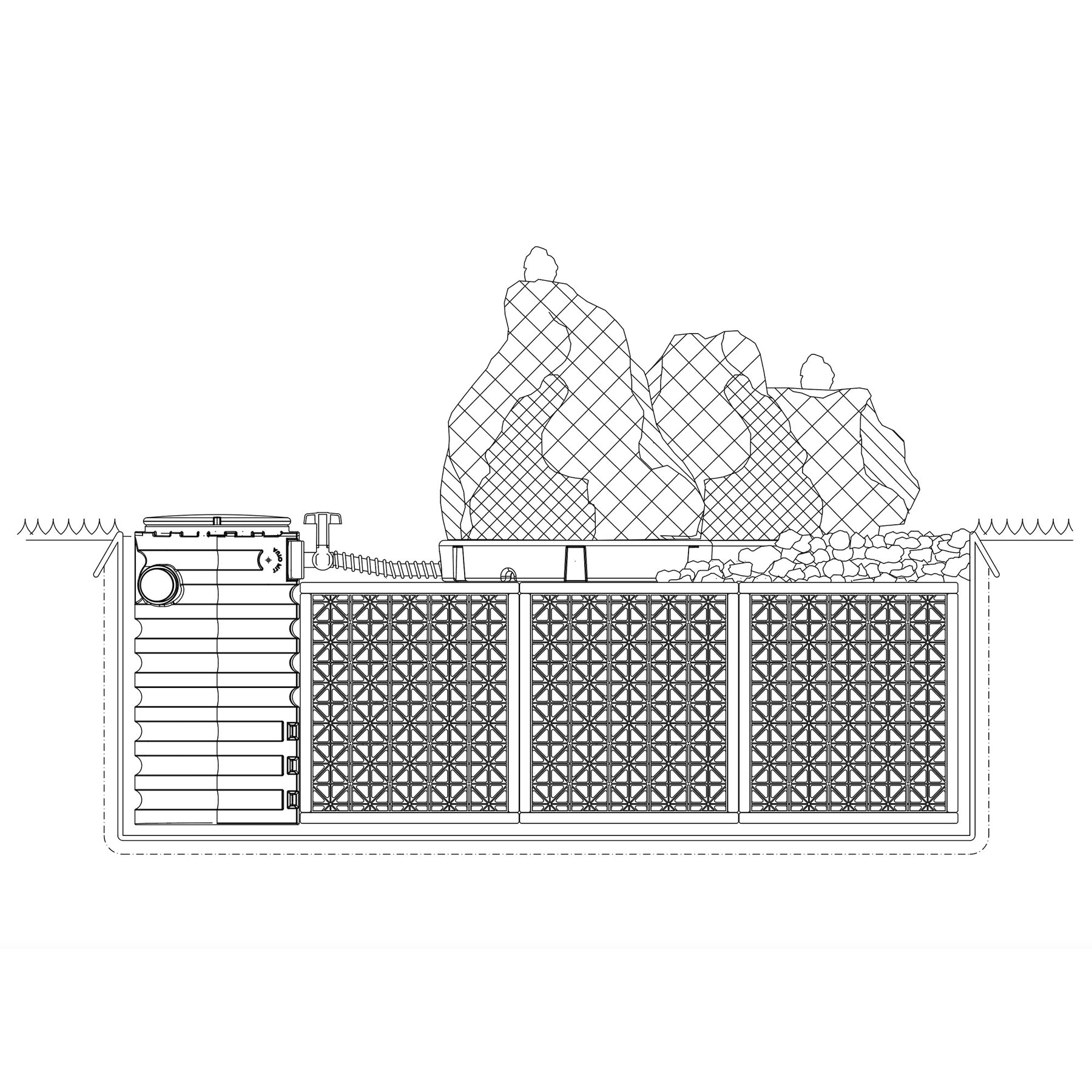 Garden Riser Dimensions Fountain Tub Atlantic Water Gardens Eco-Rise Water Feature Riser ...