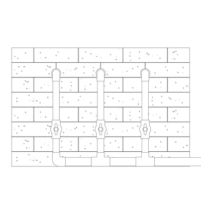 Bronze-Finish Verona Wall Spout Illustrated diagram