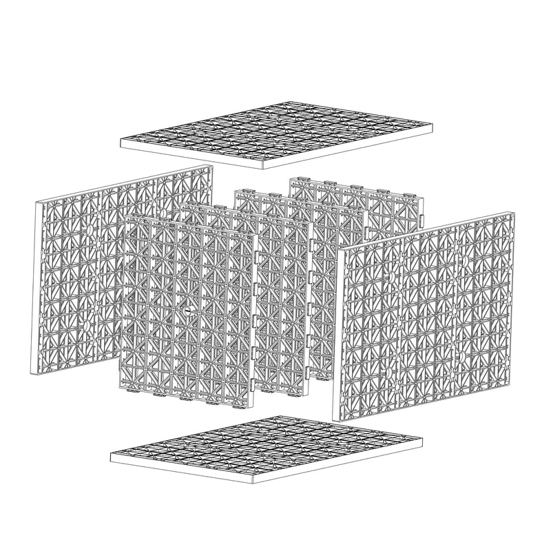 Eco-Blox Large Panels - Pack of 4 Illustrated diagram